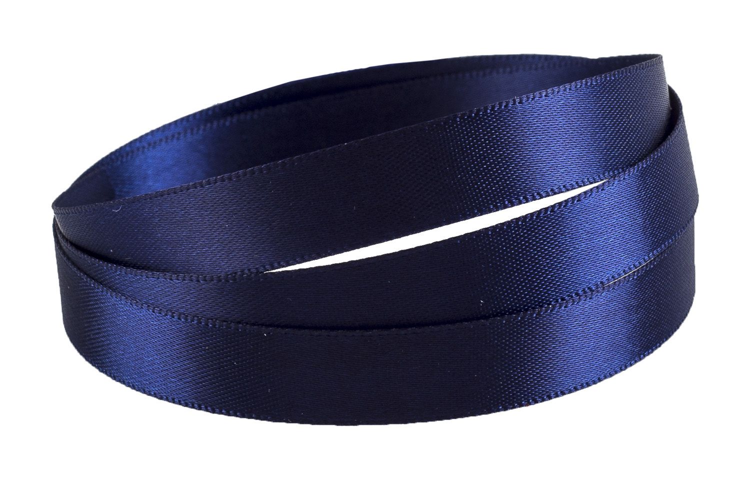 Navy Recycled Double Faced Satin Ribbon 20 metres x 10mm