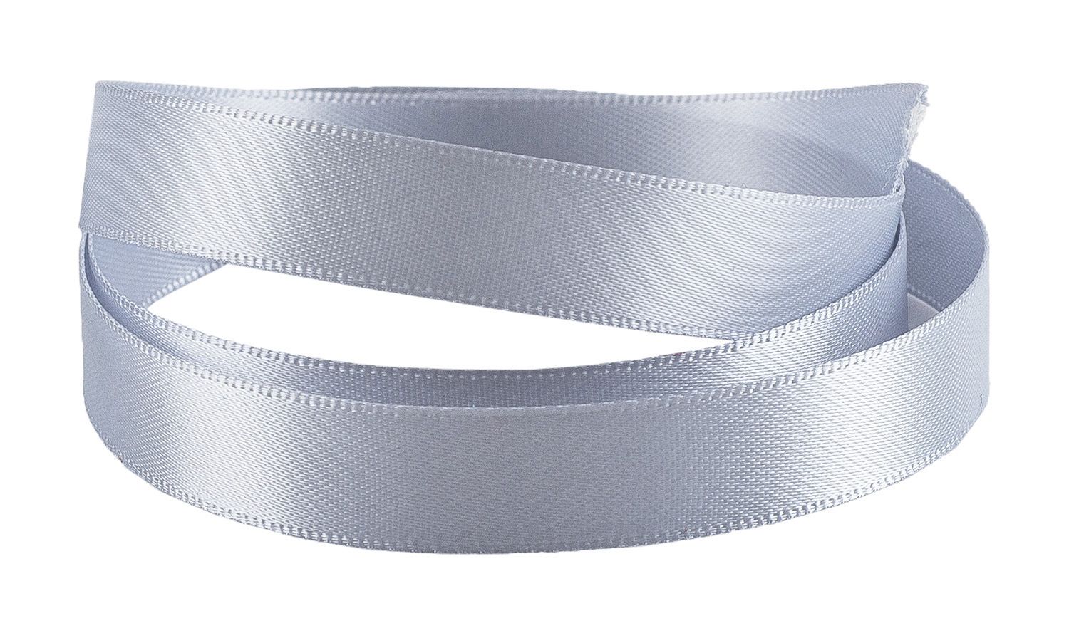 Silver Coin Grey Recycled Double Faced Satin Ribbon 20 metres x 10mm