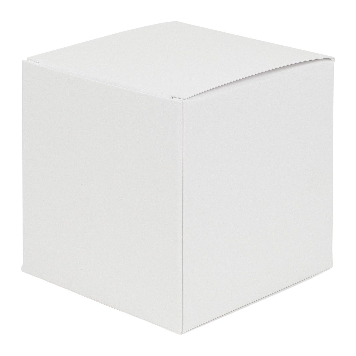 White Matt One-Piece Flat Pack Cube Gift Box 100mm