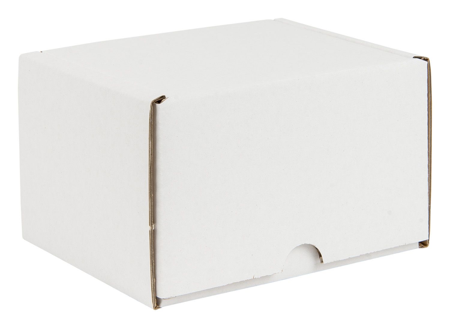 White Corrugated Postal Box 125mm length