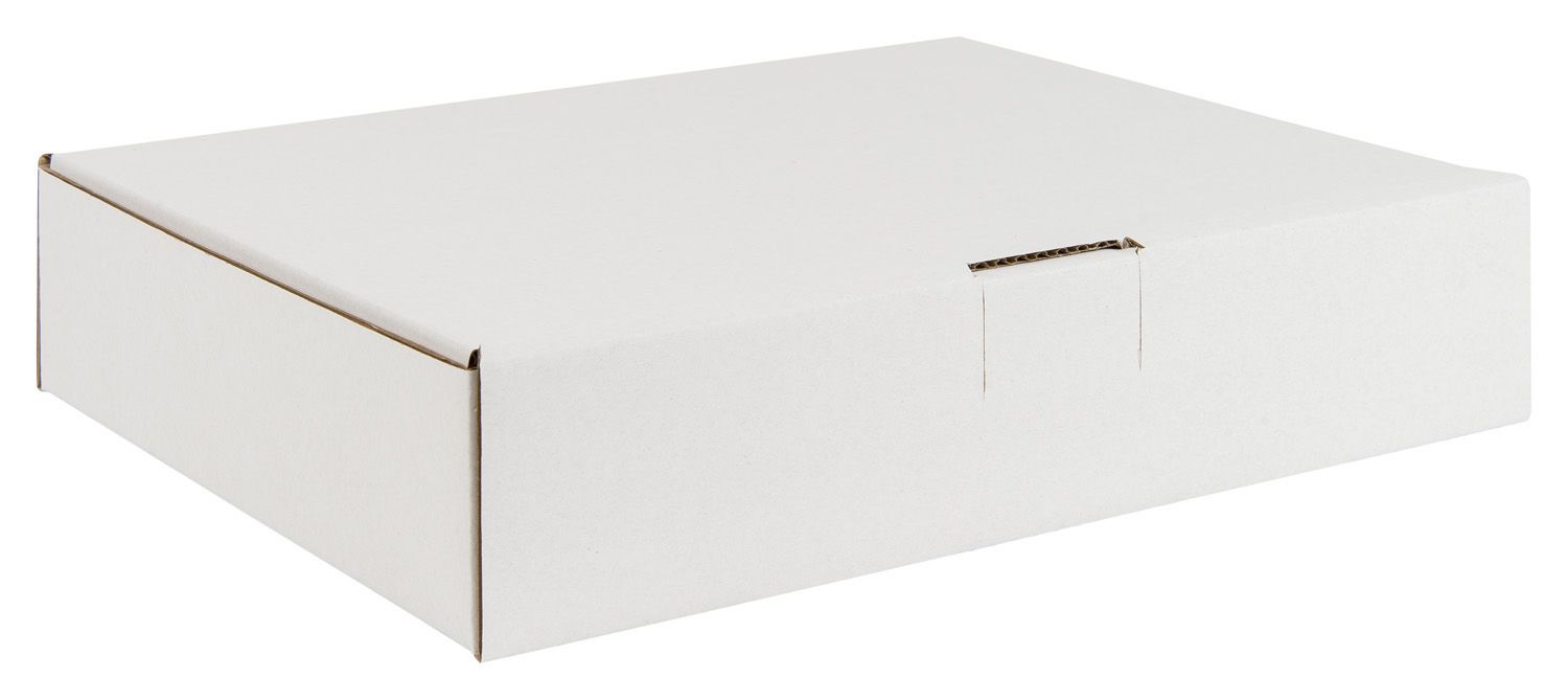 White Corrugated Postal Box 310mm length