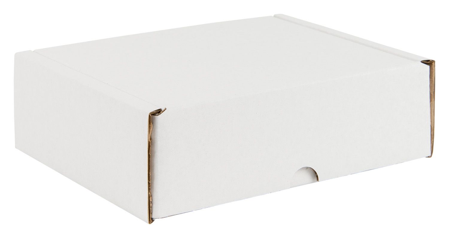White Corrugated Postal Box 178mm length
