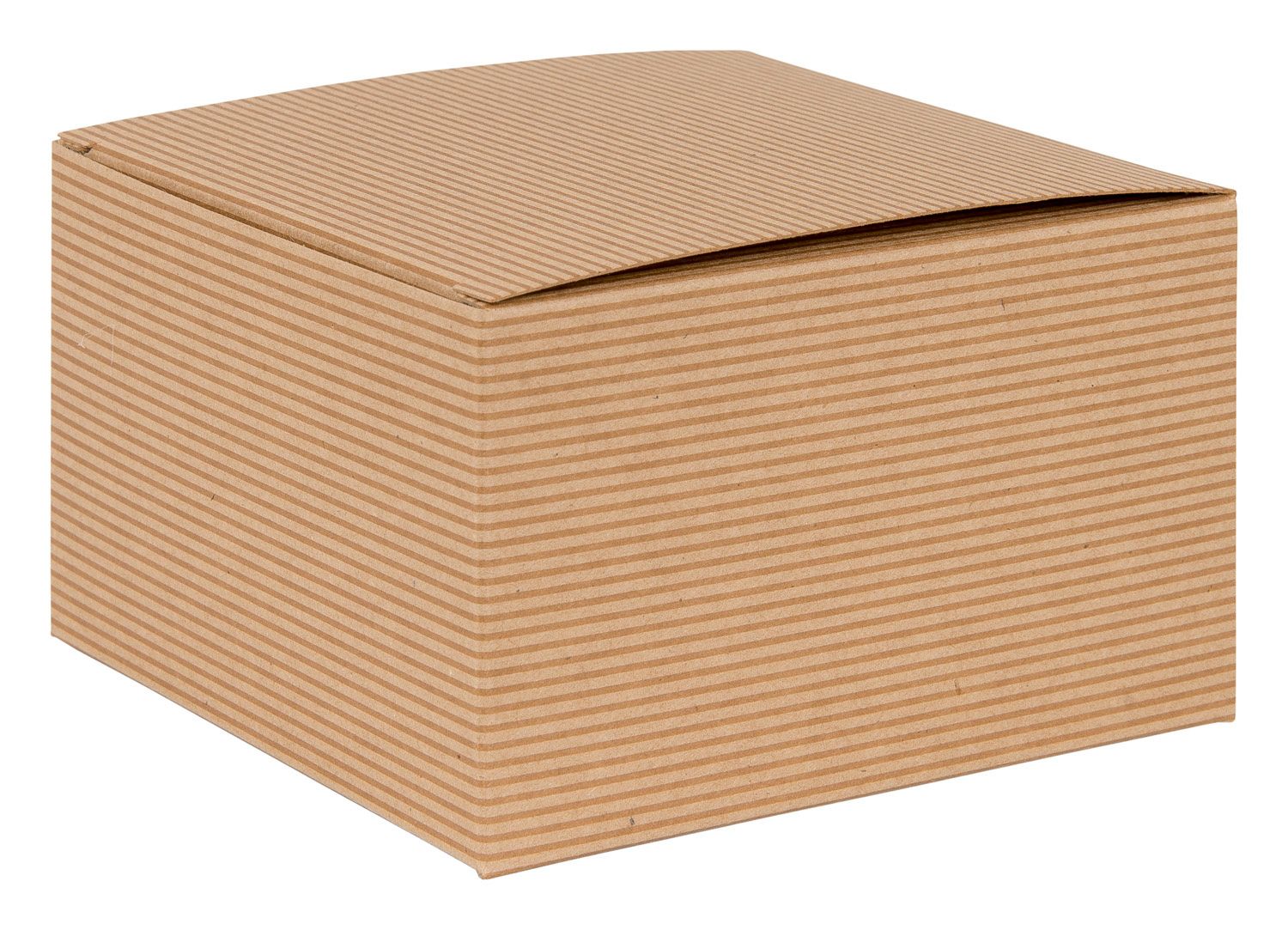 Brown Kraft Recycled Square Flat Packed Gift Box 75mm depth