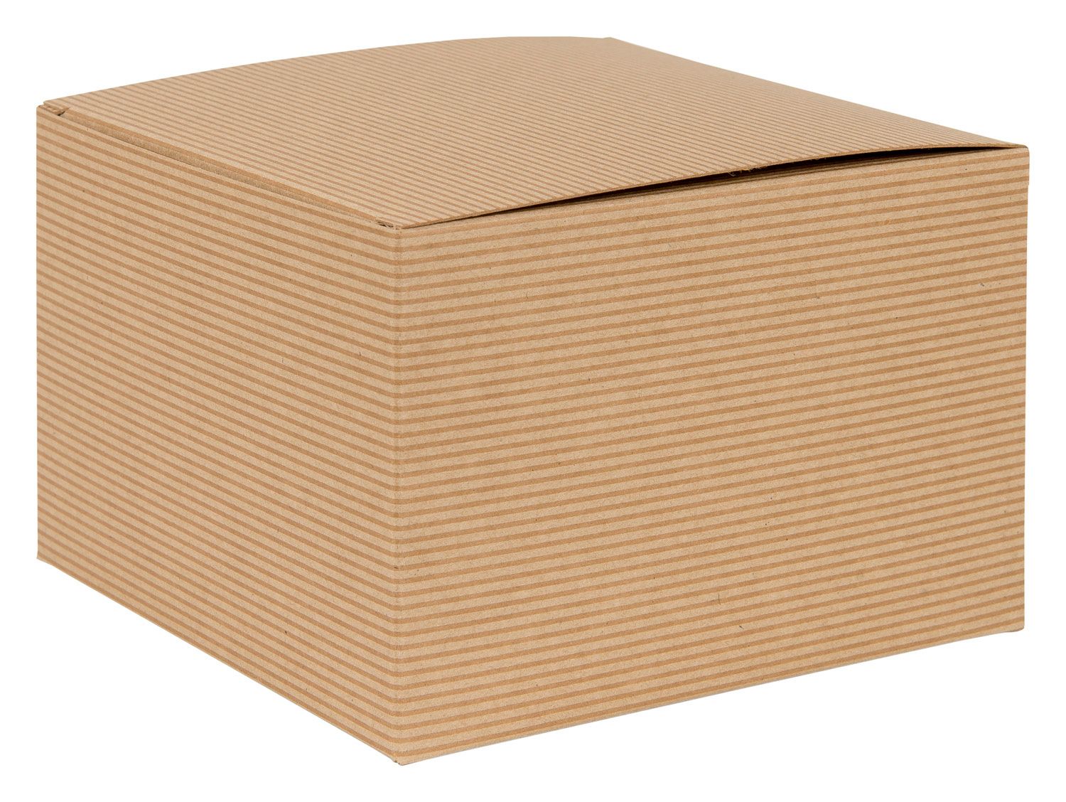 Brown Kraft Recycled Square Flat Packed Gift Box 150mm width