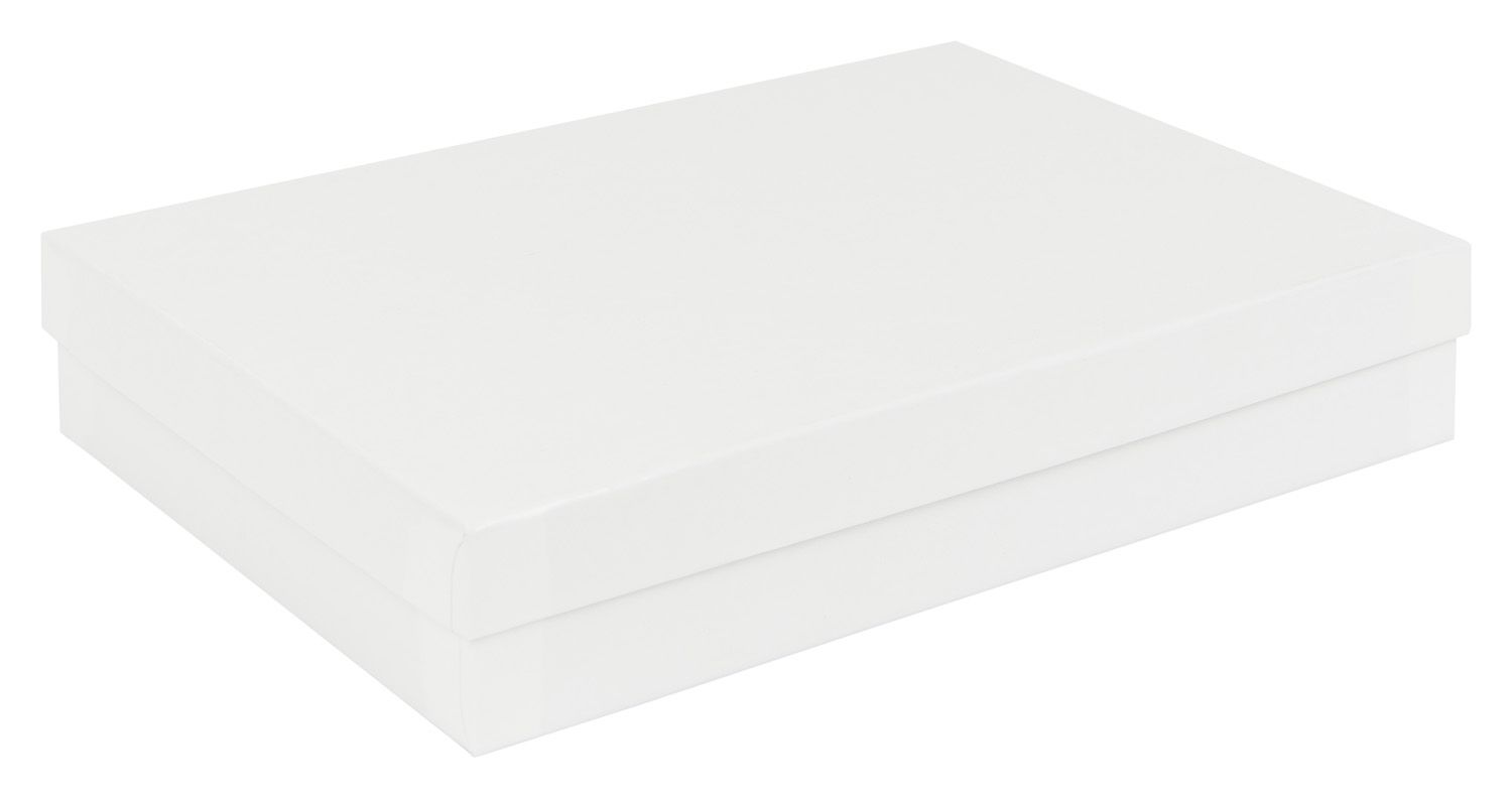 Kraft White Gloss Necklace Jewellery Gift Box