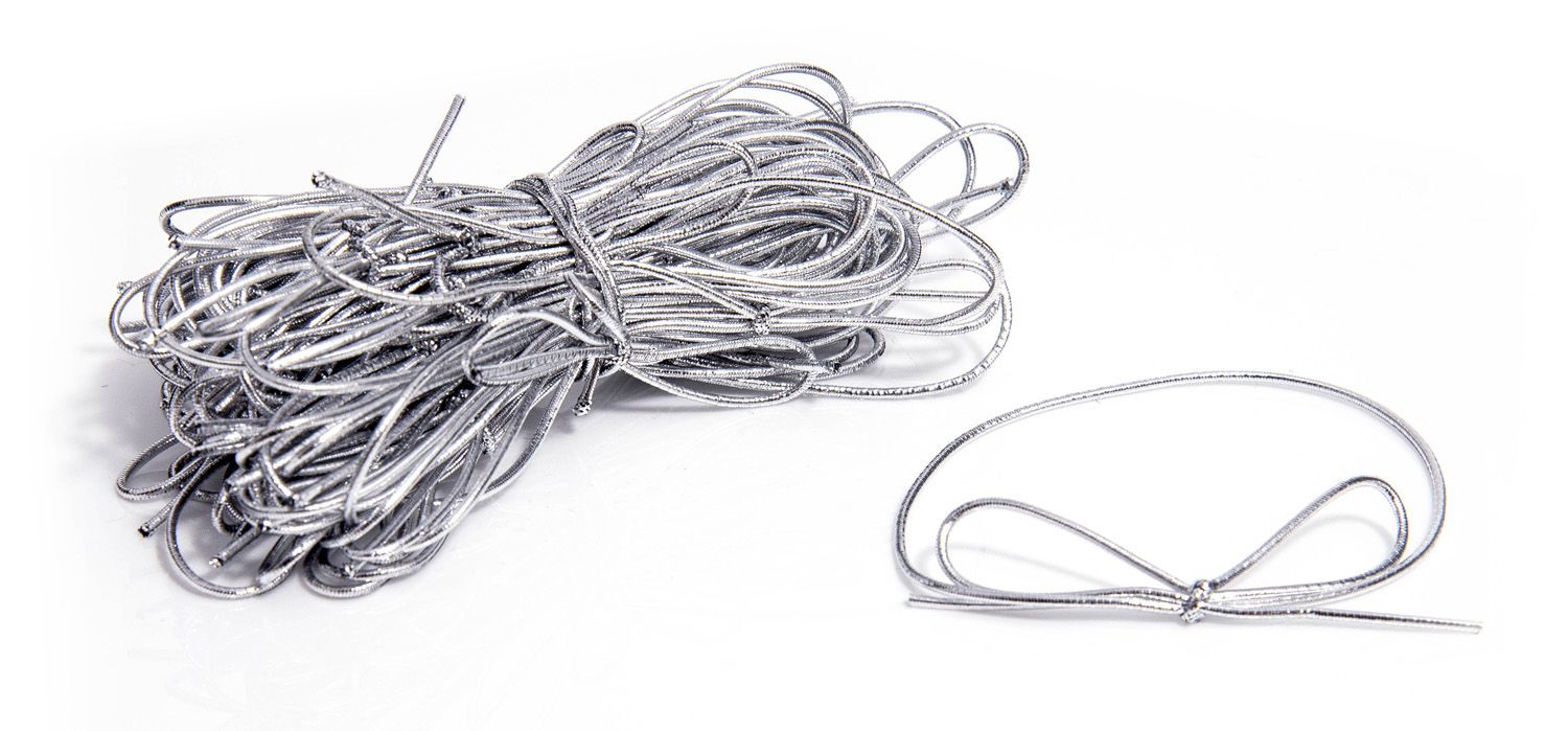 Silver Bow Stretch Loops - Pack of 50 - 11cm-20cm