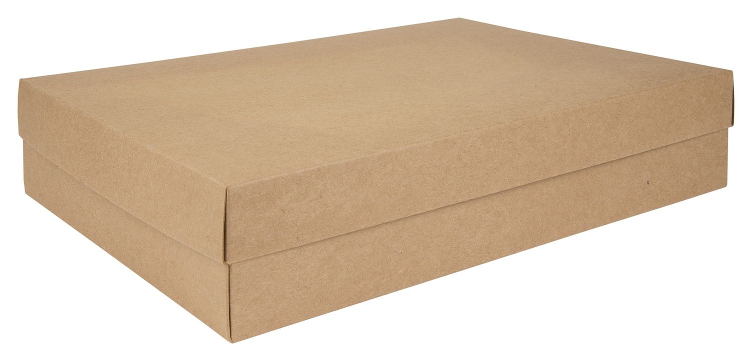 Brown Kraft 2 Piece Flat Packed Shirt Gift Box