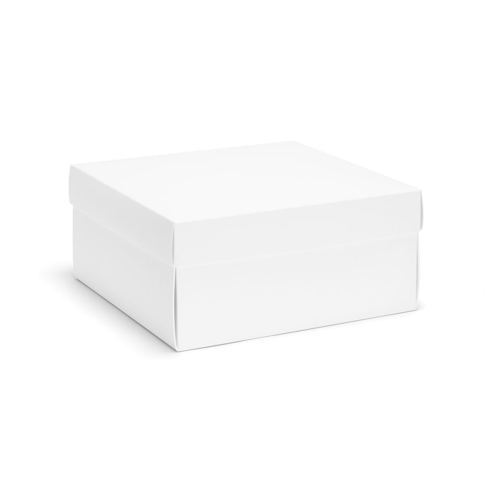 White Gloss Two Piece Flat Packed Hat Gift Box