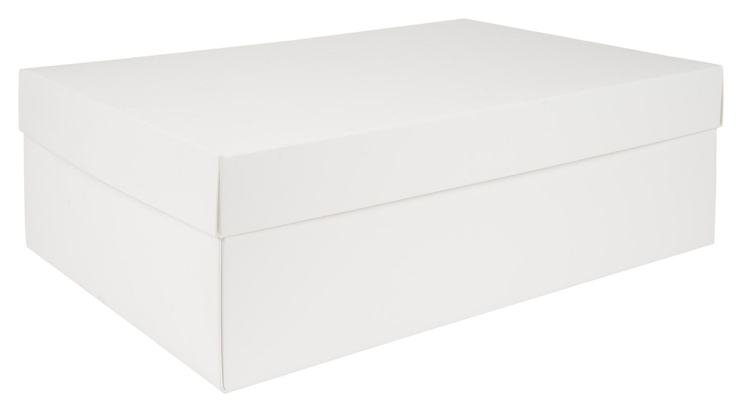 White Gloss 2 Piece Flat Packed Shoe Gift Box