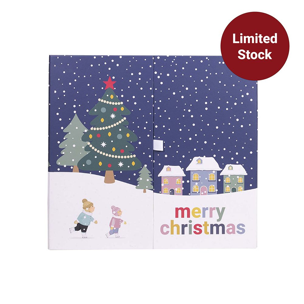 24 Days Navy Blue and White Advent Calendar
