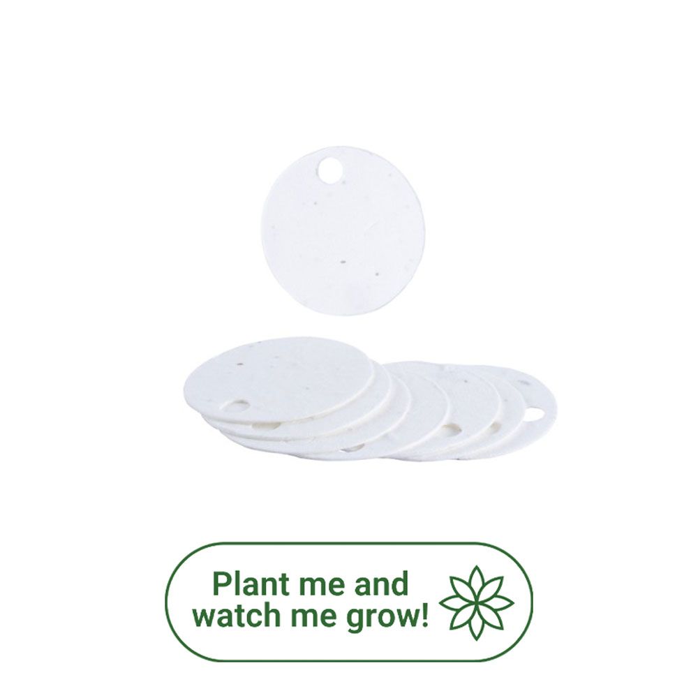 Circle Plantable Seed Paper Tags - Pack of 10