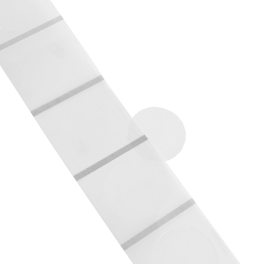 Printed Matt Clear Round Stickers 40mm - Roll of 250