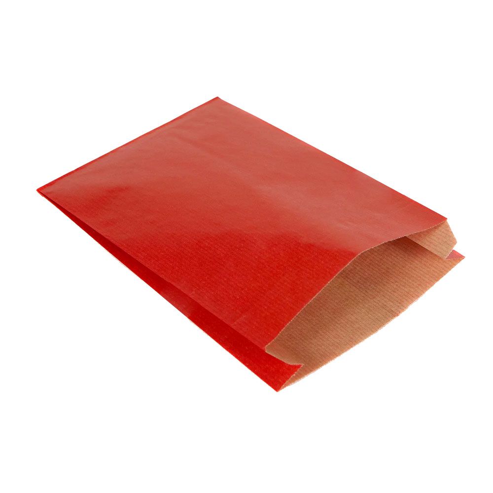 Pack of 100 Medium Red Paper Counter Bags