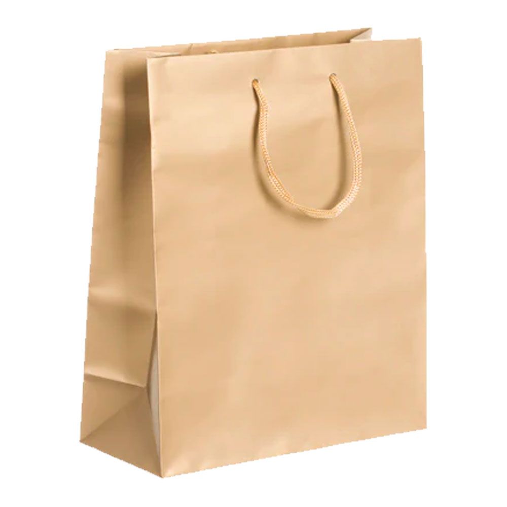 Pack of 200 Large Gold Boutique Carrier Bags With Rope Handles
