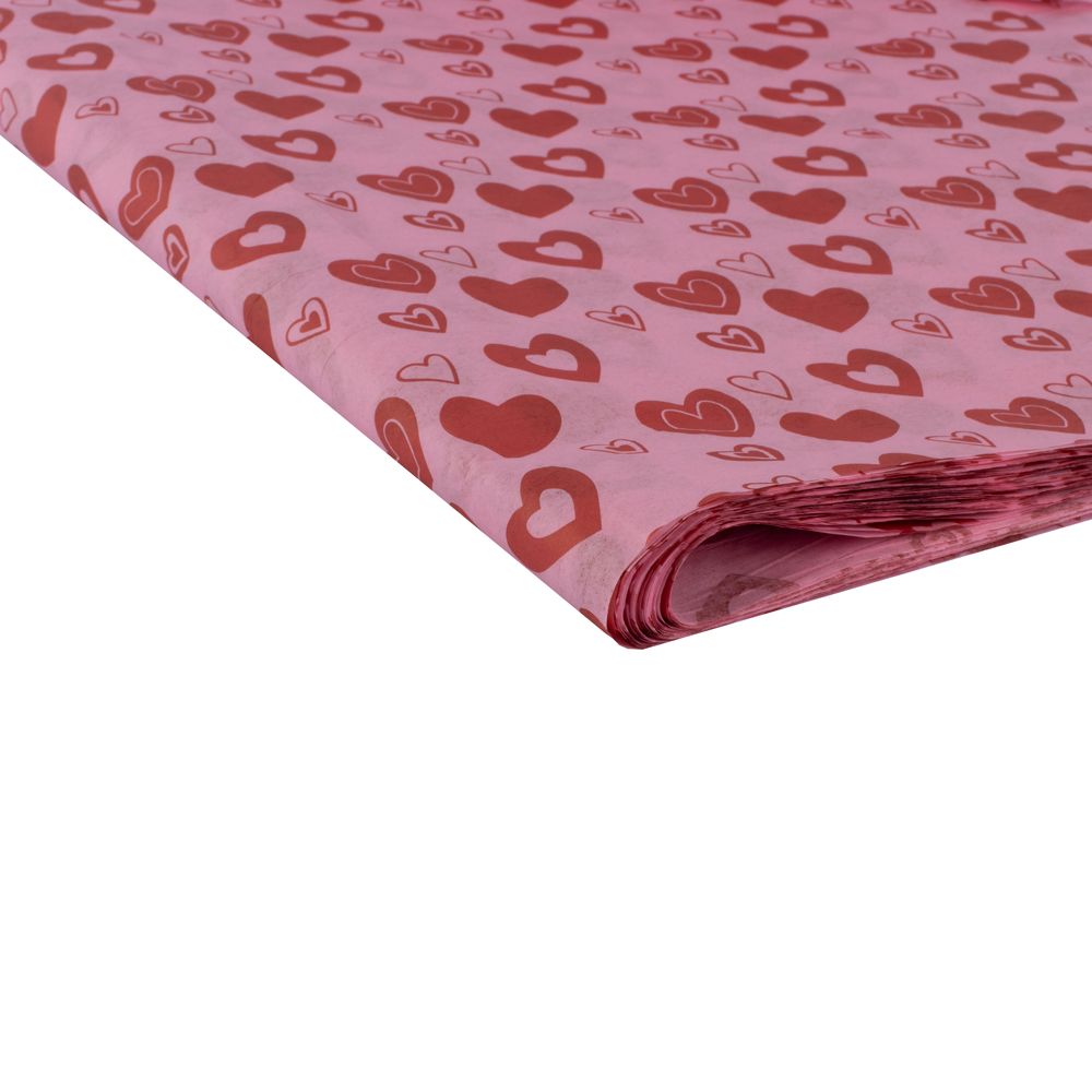 Large Recycled Candy Hearts Tissue Paper - 10 sheets 
