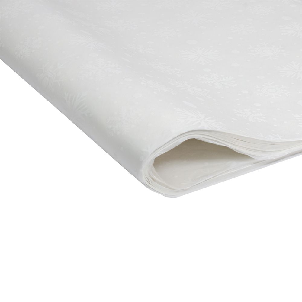 Large Recycled White Snowflakes Tissue Paper - 10 sheets