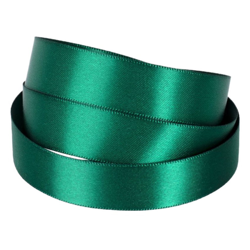 Emerald Green Recycled Double Sided Satin Ribbon 20 metres x 10mm