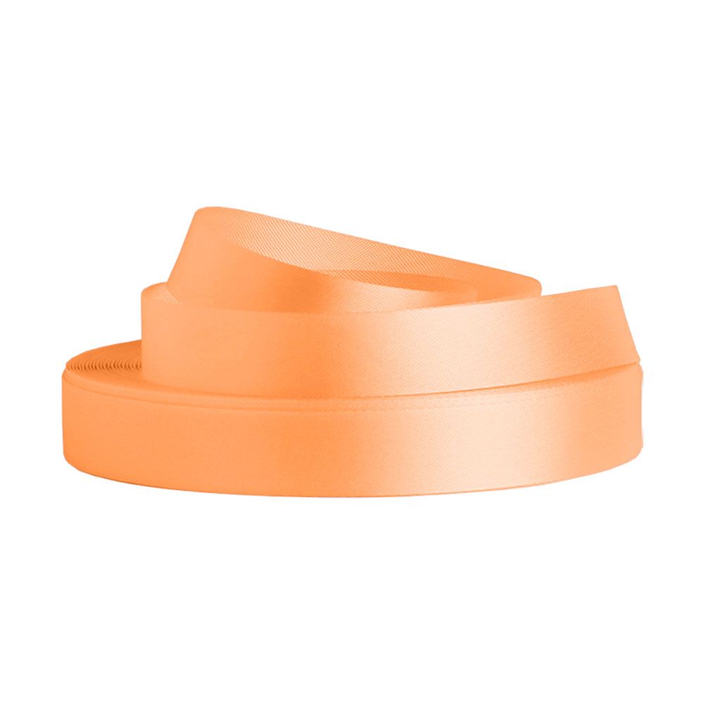 Apricot Crush Recycled Double Sided Satin Ribbon 20 metres x 15mm