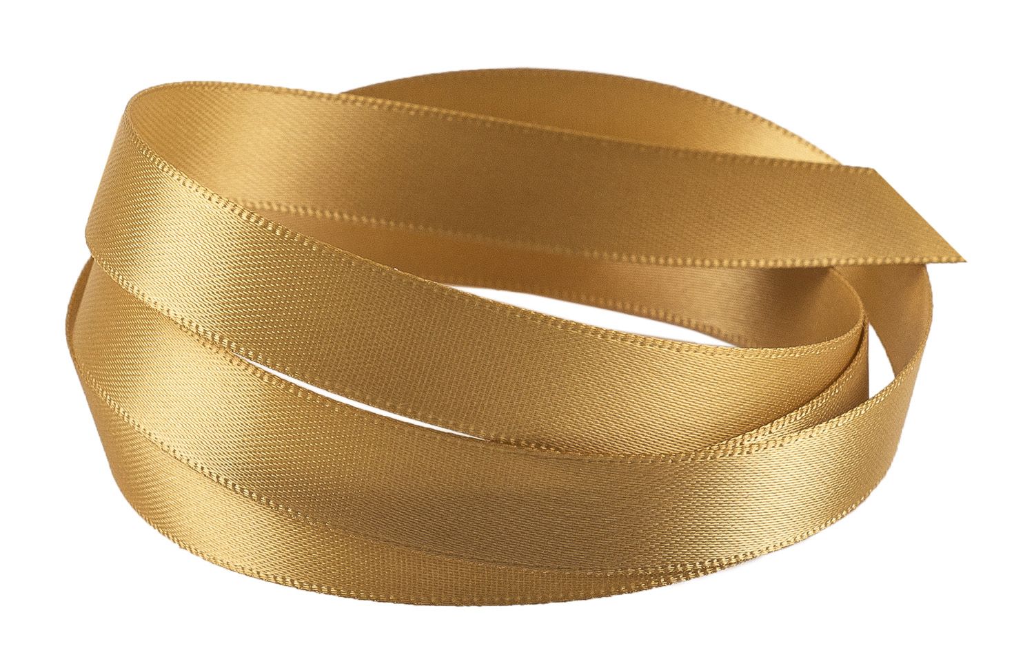 Sand Gold Recycled Double Sided Satin Ribbon 20 metres x 10mm