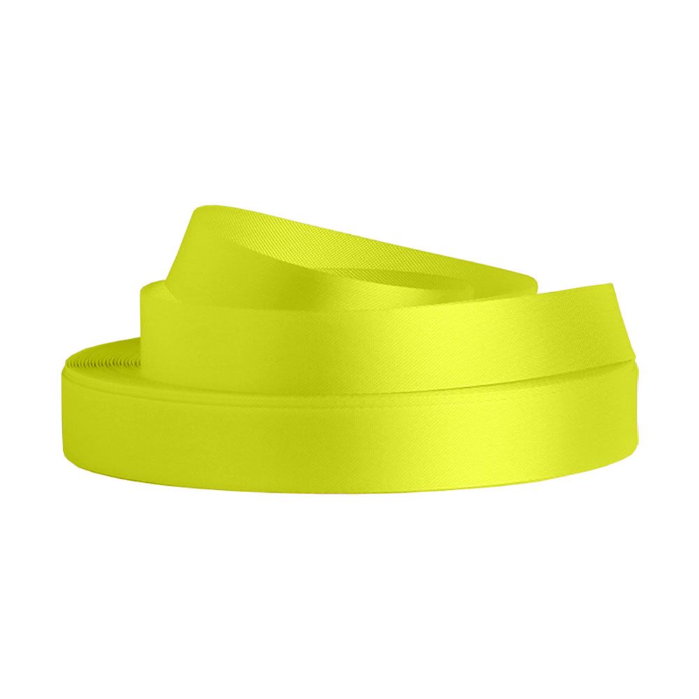 Cyber Lime Double Faced Satin Ribbon 20 metres x 15mm