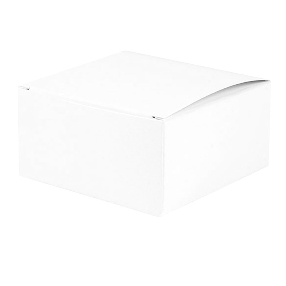 White Matt Flat-Packed Small Square Gift Box 100mm