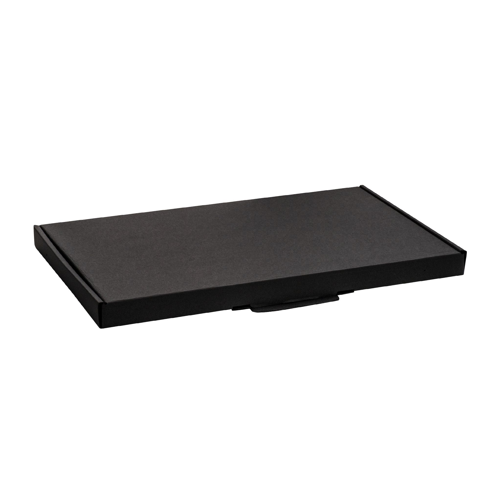 Slim 1-Piece Flat Black Corrugated Postal Box
