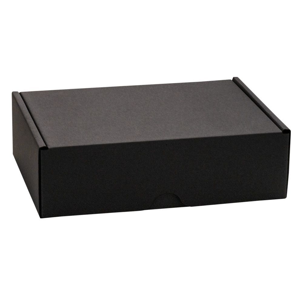 Black 1-Piece A6 Corrugated Postal Box