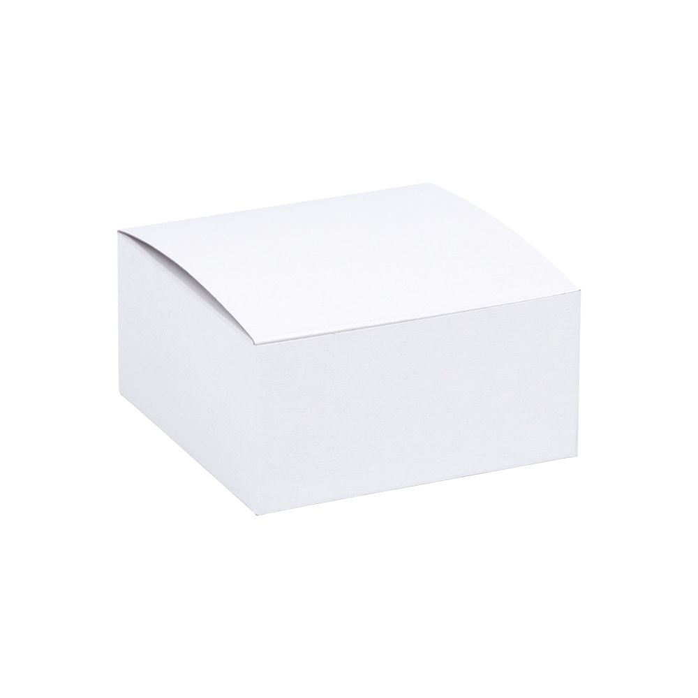 White Gloss Flat-Packed Small Square Gift Box 100mm