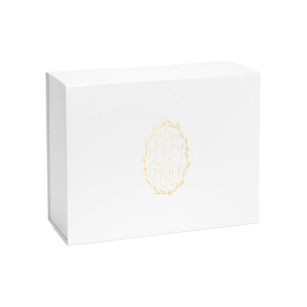 Gold Egg Easter Printed Deep White Magnetic Gift Box
