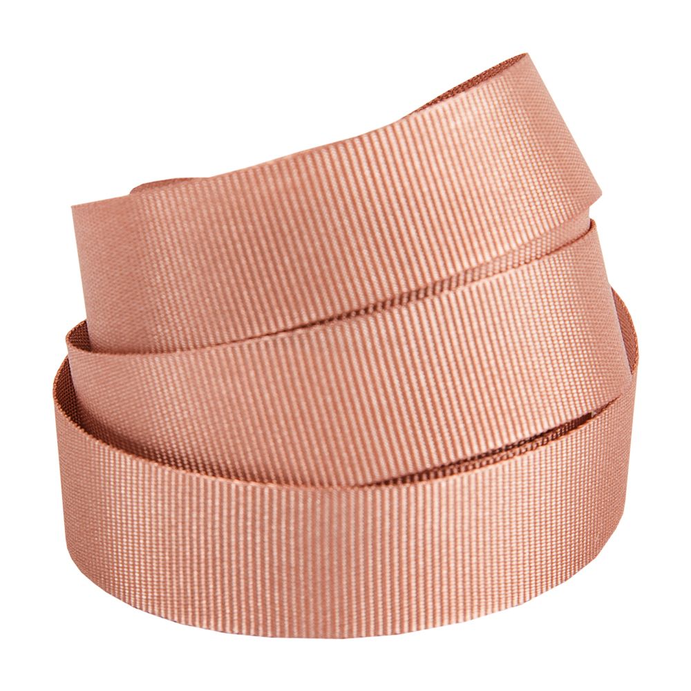 Rose Gold Grosgrain Ribbon 20 metres x 15mm