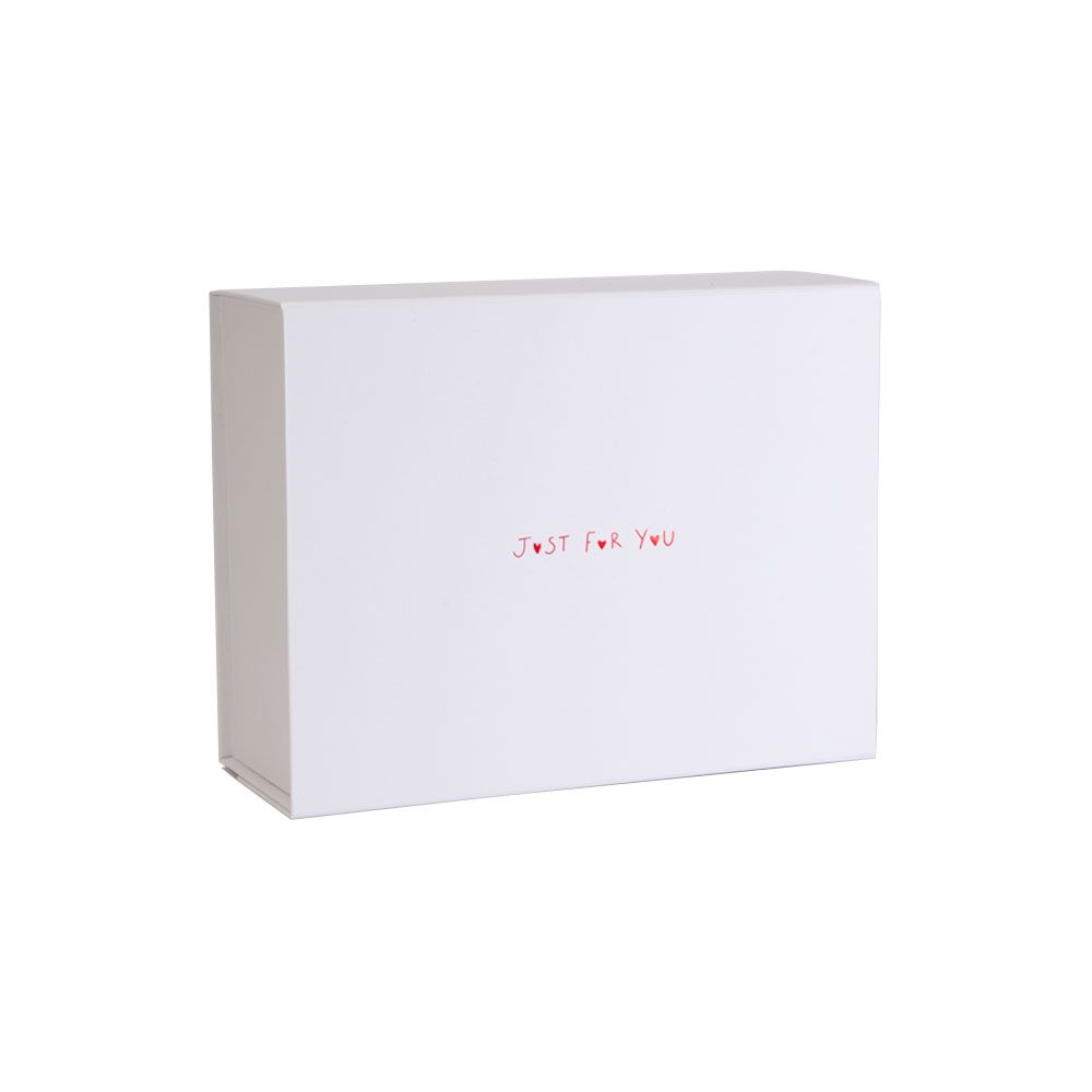 Just For You Valentine&#039;s Day Deep White Laminated Magnetic Gift Box