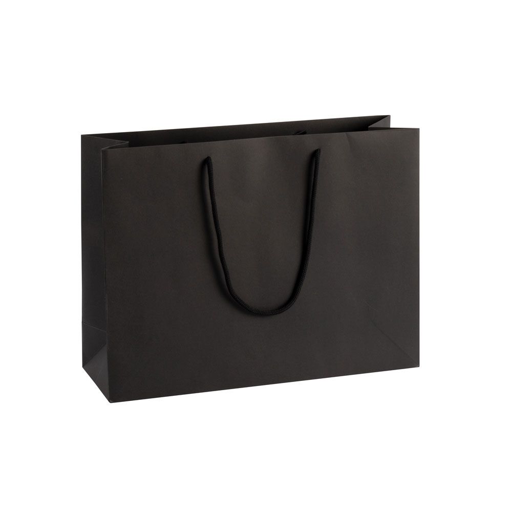 Extra Large Landscape Black Paper Gift Bag With Rope Handles