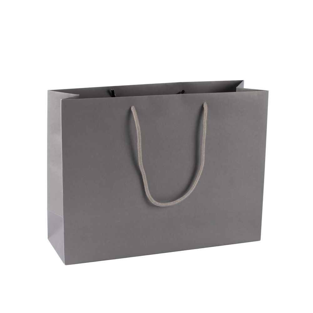Extra Large Landscape Grey Paper Gift Bag With Rope Handles