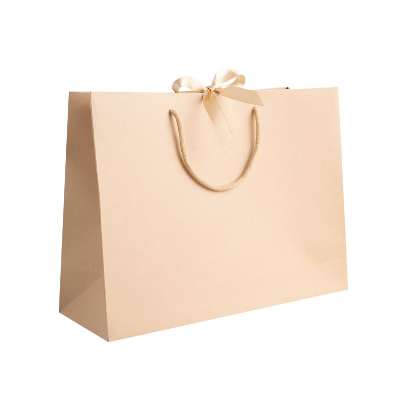 Large Landscape Kraft Gift Bag With Rope Handles and Ribbon