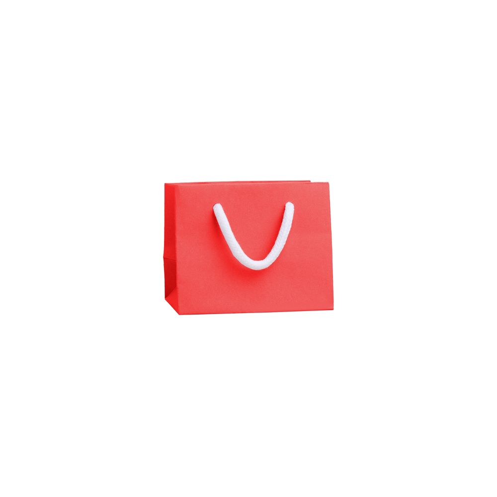 Extra Small Landscape Radiant Red Paper Gift Bag with Rope Handles