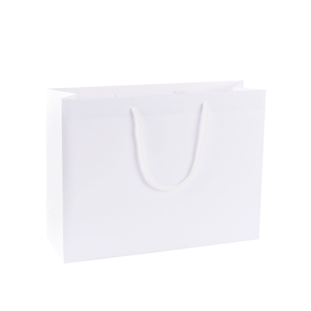 Extra Large Landscape White Paper Gift Bag With Rope Handles