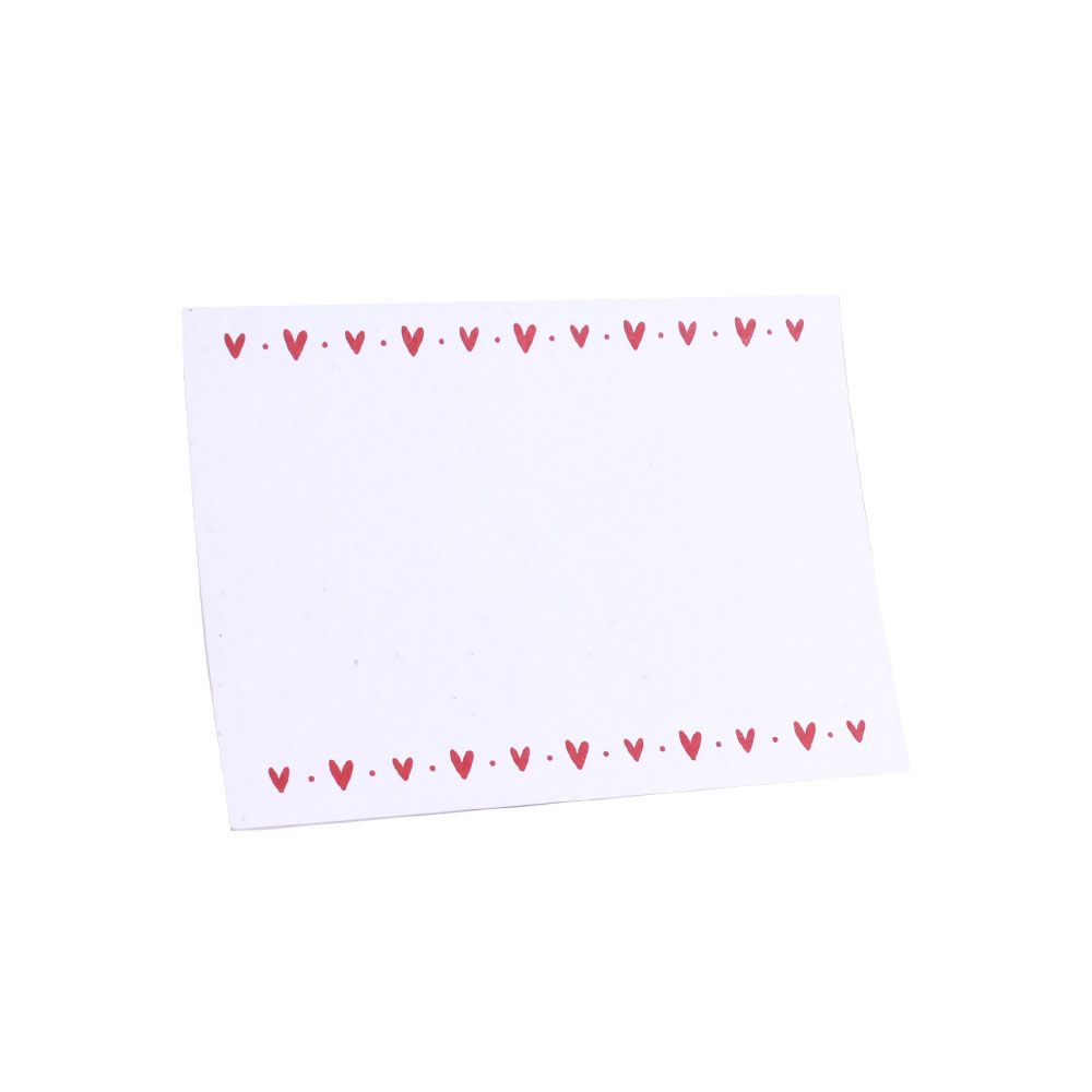 Love Heart Plain White Valentine&#039;s Day A6 Note Card
