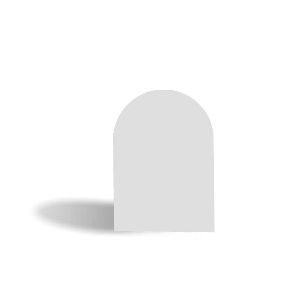 Plain Light Grey A6 Arch Note Card