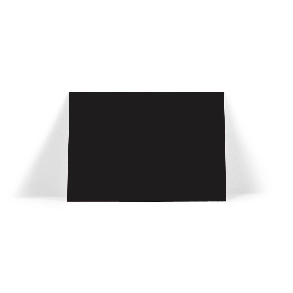 Plain Black A6 Note Card