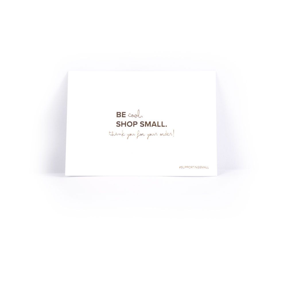 Be Cool Shop Small A6 Note Card Gold Foil Print
