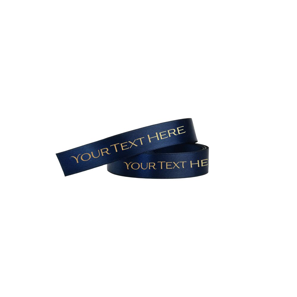 Brandable Navy Ribbon 5 metres x 15mm