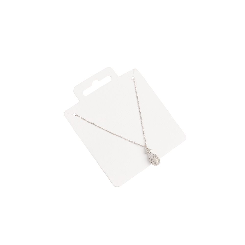 White Jewellery Cards for Necklaces - Pack of 100