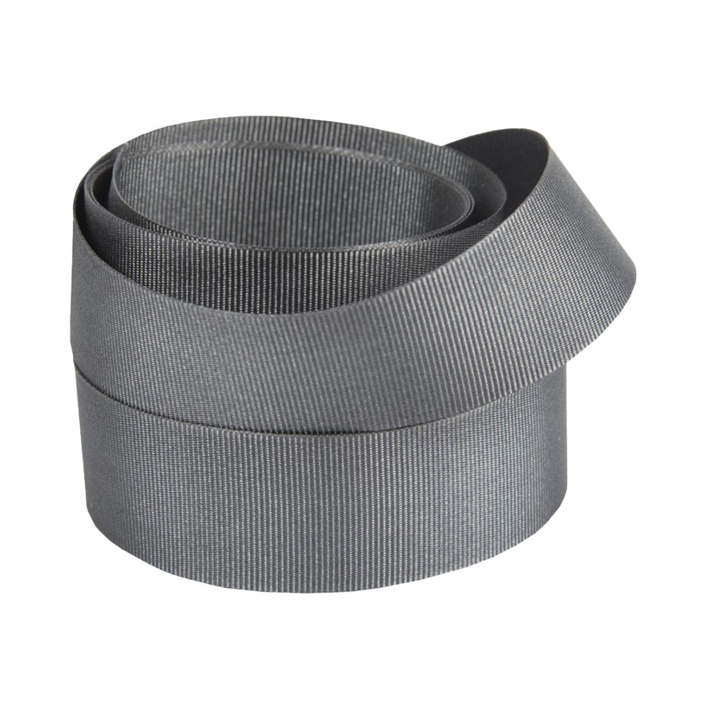 Dark Grey Recycled Grosgrain Ribbon 20 metres x 25mm