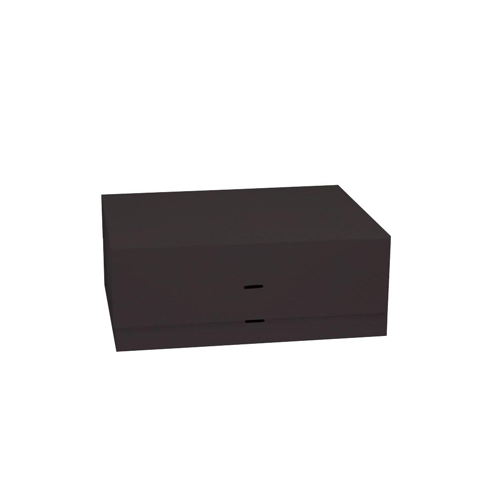 Deep Black Gift Box With Cut-Outs For Ribbon