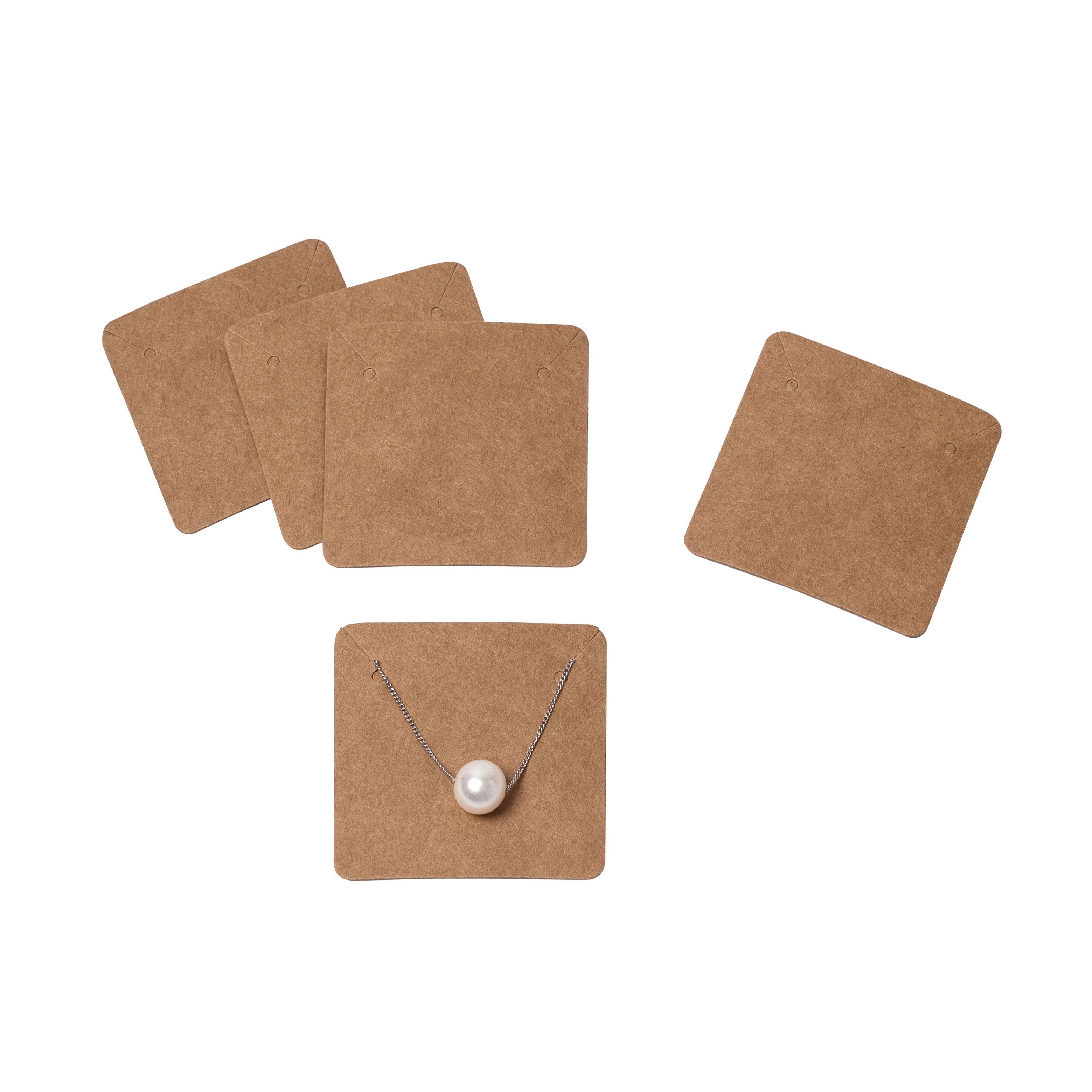 Kraft Necklace Holders 50 x 50mm - Pack of 100
