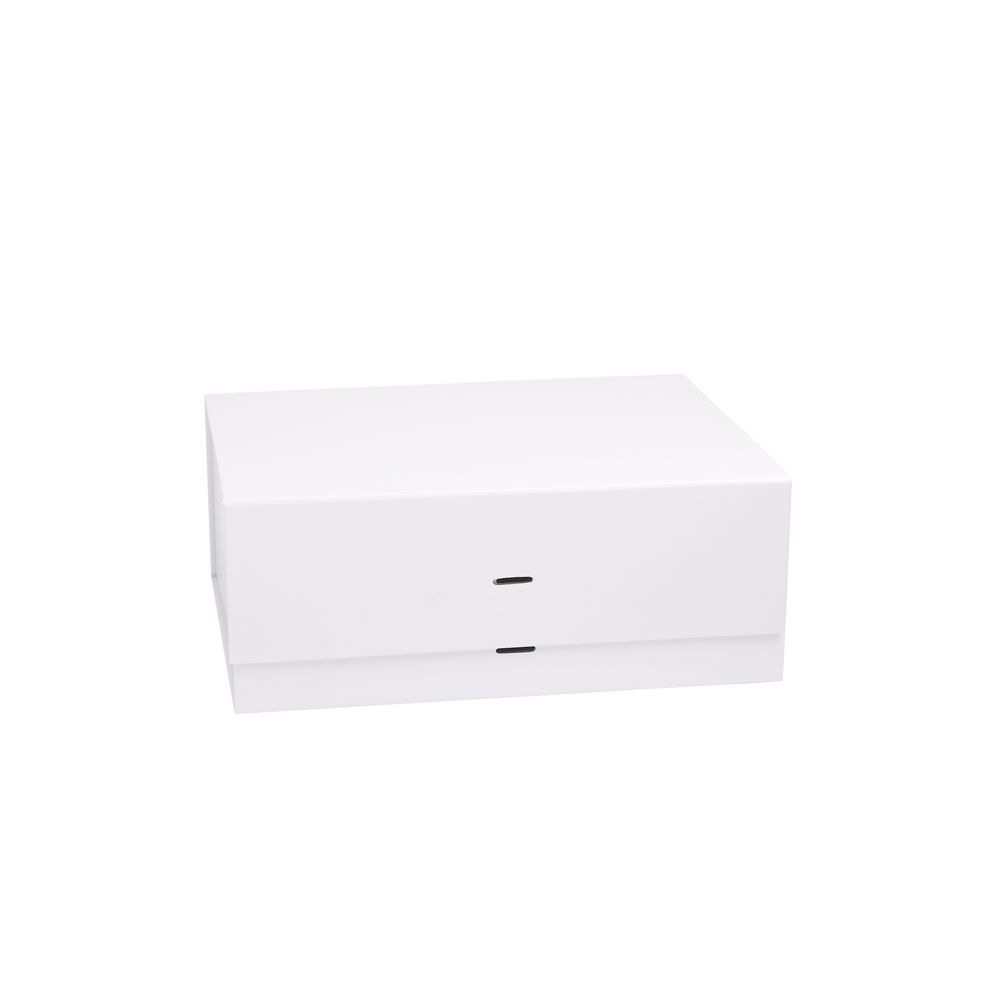 Deep White Gift Box With Cut-Outs For Ribbon