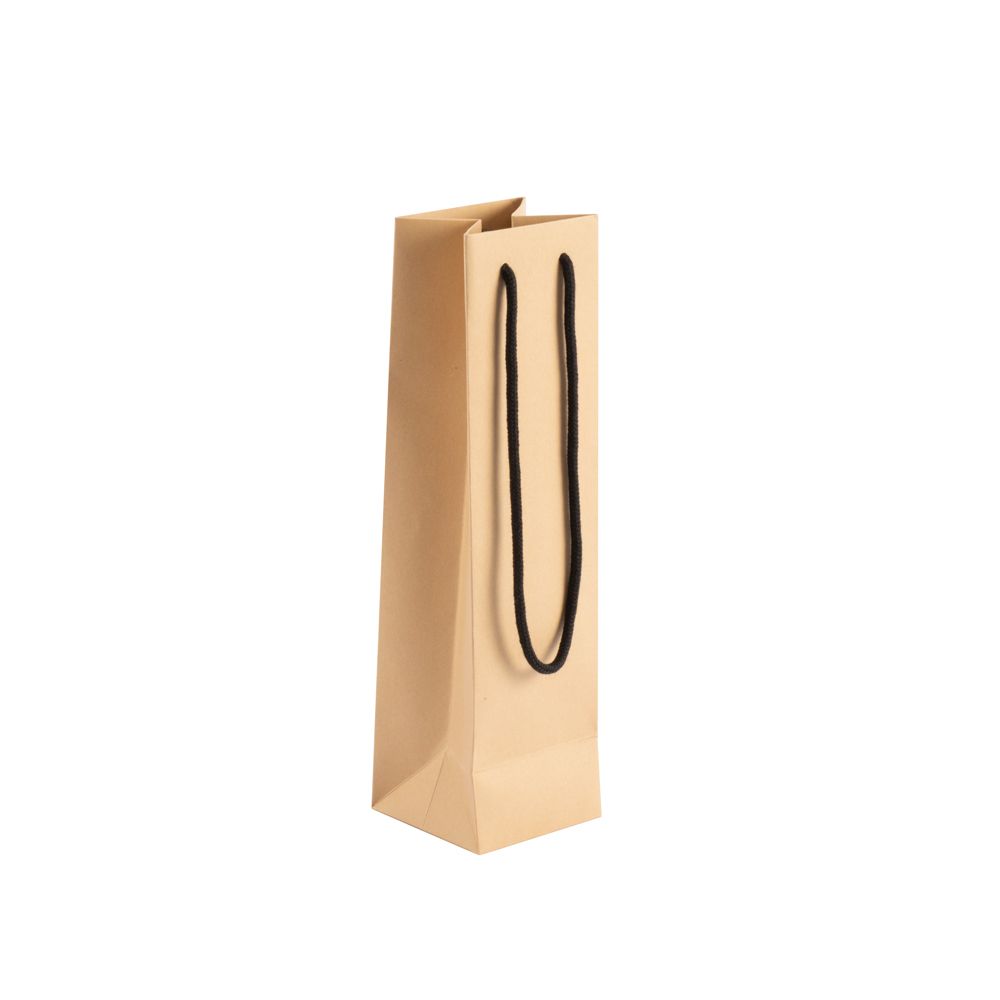Bottle Portrait Kraft Brown Paper Gift Bag With Rope Handles