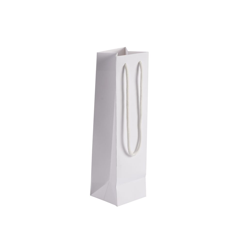 Bottle Portrait White Paper Gift Bag With Rope Handles