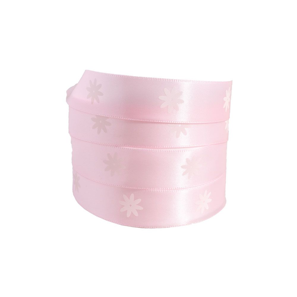 Spring Flowers Camisole Pink Double Faced Satin Ribbon 10 metres x 15mm