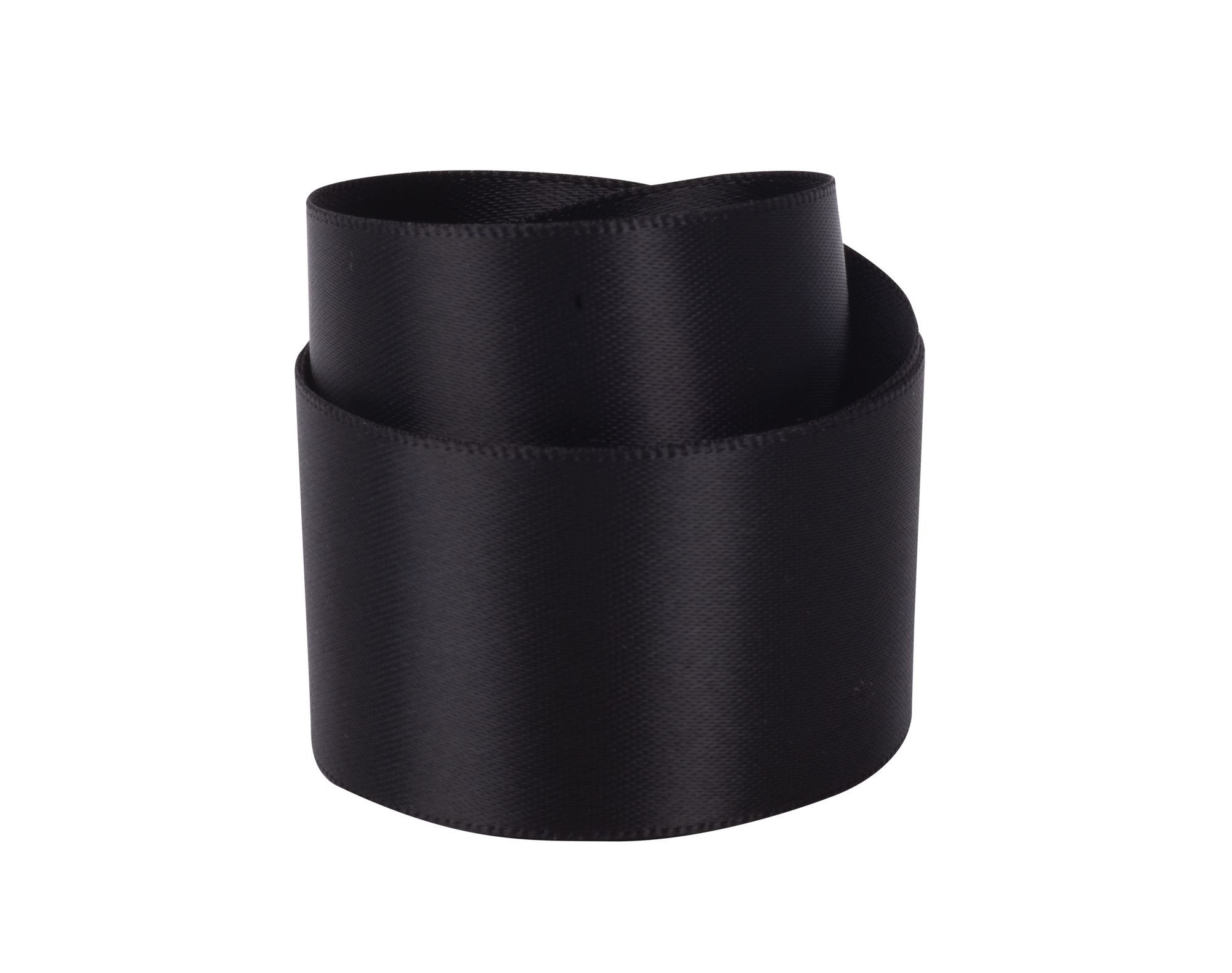 Black Recycled Double Sided Satin Ribbon 20 metres x 25mm